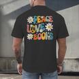 Peace Love Books Bookworm Librarian Reading Teacher Groovy Men's Back Print T-Shirt, gift for family, gift for coworker Peace Love Books Bookworm Librarian Reading Teacher Groovy Men's Back Print T-Shirt, gift for family, gift for coworker