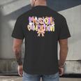 Physical Education Halloween Bow Checkered Teacher Ghost PE Men's Back Print T-Shirt, gift for family, gift for coworker