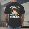 Pirate Math Teacher Skull Pirate Halloween Costume Men's Back Print T-Shirt, gift for family, gift for coworker