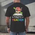 Pirate Teacher Halloween Skull Adult Men's Back Print T-Shirt, gift for family, gift for coworker