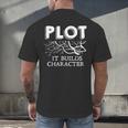 Plot It Builds Character Book Reading Teacher Men's Back Print T-Shirt, gift for family, gift for coworker Plot It Builds Character Book Reading Teacher Men's Back Print T-Shirt, gift for family, gift for coworker