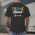 Pre-K Squad Teacher Student Kids Preschool Back To School Men's Back Print T-Shirt, gift for family, gift for coworker