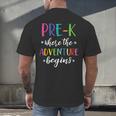 Pre-K Teacher Adventure Begins First Day Preschool Teachers Men's Back Print T-Shirt, gift for family, gift for coworker Pre-K Teacher Adventure Begins First Day Preschool Teachers Men's Back Print T-Shirt, gift for family, gift for coworker