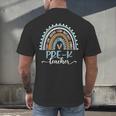 Pre-K Teacher Leopard Boho Rainbow Back To School Men's Back Print T-Shirt, gift for family, gift for coworker
