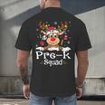 Pre-k Teacher Squad Reindeer Teacher Christmas Men's Back Print T-Shirt, gift for family, gift for coworker