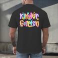 Preppy Kindergarten First Day Of School Teachers Girls Boys Men's Back Print T-Shirt, gift for family, gift for coworker