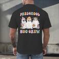 Preschool Boo Crew Groovy Halloween Floral Ghost Teacher Men Women Kids Men's Back Print T-Shirt, gift for family, gift for coworker Preschool Boo Crew Groovy Halloween Floral Ghost Teacher Men Women Kids Men's Back Print T-Shirt, gift for family, gift for coworker
