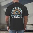 Preschool Teacher Leopard Boho Rainbow Back To School Men's Back Print T-Shirt, gift for family, gift for coworker Preschool Teacher Leopard Boho Rainbow Back To School Men's Back Print T-Shirt, gift for family, gift for coworker