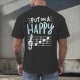 Put On A Happy Face Music Music Teacher Men's Back Print T-Shirt, gift for family, gift for coworker Put On A Happy Face Music Music Teacher Men's Back Print T-Shirt, gift for family, gift for coworker