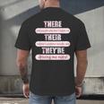 There Their They'Re Teacher English Grammar Police Men's Back Print T-Shirt, gift for family, gift for coworker