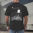 Read In Peace Skeleton Halloween Book Reading Spooky Teacher Men's Back Print T-Shirt, gift for family, gift for coworker