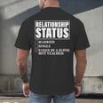 Relationship Status Taken By Super Hot Teacher Men's Back Print T-Shirt, gift for family, gift for coworker