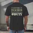 Retro Back To School Women Old Camo Preschool Teacher Men's Back Print T-Shirt, gift for family, gift for coworker