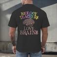 Retro BIOLOGY TEACHERS LOVE BRAINS This Is My Scary STEM Men's Back Print T-Shirt, gift for family, gift for coworker