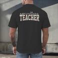Retro Floral Agriculture Teacher Farmer AG Teacher Team Crew Men's Back Print T-Shirt, gift for family, gift for coworker