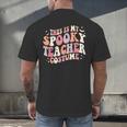 Retro Halloween This Is My Spooky School Teacher Costume Men's Back Print T-Shirt, gift for family, gift for coworker Retro Halloween This Is My Spooky School Teacher Costume Men's Back Print T-Shirt, gift for family, gift for coworker