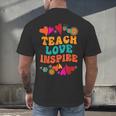 Retro Teach Love Inspire Back To School Teachers Men's Back Print T-Shirt, gift for family, gift for coworker Retro Teach Love Inspire Back To School Teachers Men's Back Print T-Shirt, gift for family, gift for coworker