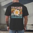 Retro Teacher Daisy Colorful Elementary School Teacher Men's Back Print T-Shirt, gift for family, gift for coworker Retro Teacher Daisy Colorful Elementary School Teacher Men's Back Print T-Shirt, gift for family, gift for coworker