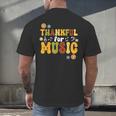 Retro Thankful For Music Floral Music Teacher Thanksgiving Men Women Men's Back Print T-Shirt, gift for family, gift for coworker
