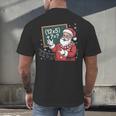 Santa Teacher 67 Math Christmas Xmas Holiday Number 67 Men's Back Print T-Shirt, gift for family, gift for coworker