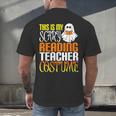 This Is My Scary Reading Teacher Costume Halloween School Men's Back Print T-Shirt, gift for family, gift for coworker