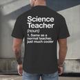 Science Teacher Definition Back To School First Day Men's Back Print T-Shirt, gift for family, gift for coworker Science Teacher Definition Back To School First Day Men's Back Print T-Shirt, gift for family, gift for coworker