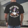 Silly Goose Spooky Teacher Club Halloween Witch Ghost Men's Back Print T-Shirt, gift for family, gift for coworker