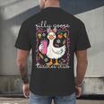Silly Goose Teacher Club Animal Lover Groovy Teacher Men's Back Print T-Shirt, gift for family, gift for coworker