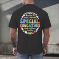 Special Education Teacher SPED Squad Team Kids Men Groovy Men's Back Print T-Shirt, gift for family, gift for coworker