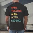Sped Teacher Man Myth Legend Men's Back Print T-Shirt, gift for family, gift for coworker