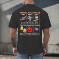 Spooky Syllables Halloween Teacher Student Education Men's Back Print T-Shirt, gift for family, gift for coworker