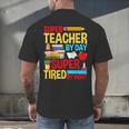 Super Teacher By Day Super Tired By Night Superhero Teacher Men's Back Print T-Shirt, gift for family, gift for coworker