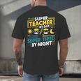 Super Teacher By Day Super Tired By Night Superheroes School Men's Back Print T-Shirt, gift for family, gift for coworker Super Teacher By Day Super Tired By Night Superheroes School Men's Back Print T-Shirt, gift for family, gift for coworker
