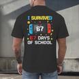 I Survived 67 Days Of School 67 Teacher Squad Matching Men's Back Print T-Shirt, gift for family, gift for coworker
