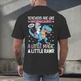 T Rex Dinosaur Unicorn Teachers Are Like Unicornasaurus Rex Men's Back Print T-Shirt, gift for family, gift for coworker T Rex Dinosaur Unicorn Teachers Are Like Unicornasaurus Rex Men's Back Print T-Shirt, gift for family, gift for coworker