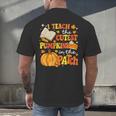 I Teach The Coolest Pumpkins In The Patch Teacher Halloween Men's Back Print T-Shirt, gift for family, gift for coworker