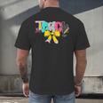 Teach Coquette Bow Teacher Back To School Happy First Day Men's Back Print T-Shirt, gift for family, gift for coworker
