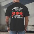 I Teach The Cutest Apples In The Orchard Cute Fall Teacher Men's Back Print T-Shirt, gift for family, gift for coworker I Teach The Cutest Apples In The Orchard Cute Fall Teacher Men's Back Print T-Shirt, gift for family, gift for coworker