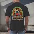 Teach Love Inspire Rainbow Leopard Cheetah Print Teacher Men's Back Print T-Shirt, gift for family, gift for coworker Teach Love Inspire Rainbow Leopard Cheetah Print Teacher Men's Back Print T-Shirt, gift for family, gift for coworker
