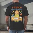 I Teach In My Pajamas Crayon Home School Teacher PJs Men's Back Print T-Shirt, gift for family, gift for coworker I Teach In My Pajamas Crayon Home School Teacher PJs Men's Back Print T-Shirt, gift for family, gift for coworker