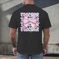 Teacher Bow Pencil Flowers Teacher Back To School Men's Back Print T-Shirt, gift for family, gift for coworker Teacher Bow Pencil Flowers Teacher Back To School Men's Back Print T-Shirt, gift for family, gift for coworker