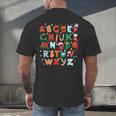Teacher Christmas Alphabet Back To School Holiday Learning Men's Back Print T-Shirt, gift for family, gift for coworker Teacher Christmas Alphabet Back To School Holiday Learning Men's Back Print T-Shirt, gift for family, gift for coworker