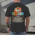 Teacher Definition Teaching School Teacher Men Women Men's Back Print T-Shirt, gift for family, gift for coworker