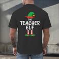 The Teacher Elf Matching Family Christmas Men's Back Print T-Shirt, gift for family, gift for coworker The Teacher Elf Matching Family Christmas Men's Back Print T-Shirt, gift for family, gift for coworker