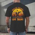 Teacher Halloween All English Teachers Love Brains Men's Back Print T-Shirt, gift for family, gift for coworker