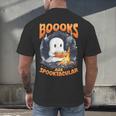 Teacher Halloween Ghost Reading Book Animal Boooks Are Men's Back Print T-Shirt, gift for family, gift for coworker