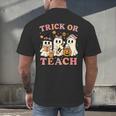 Teacher Halloween Trick Or Teach Cute Ghost Coffee Pumpkins Men's Back Print T-Shirt, gift for family, gift for coworker Teacher Halloween Trick Or Teach Cute Ghost Coffee Pumpkins Men's Back Print T-Shirt, gift for family, gift for coworker