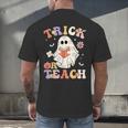 Teacher Halloween Trick Or Teach Floral Ghost Men's Back Print T-Shirt, gift for family, gift for coworker Teacher Halloween Trick Or Teach Floral Ghost Men's Back Print T-Shirt, gift for family, gift for coworker