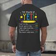 Teacher Power Of Yet Cant Do This Inspirational Women Men Men's Back Print T-Shirt, gift for family, gift for coworker