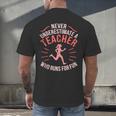 Teacher Who Runs Half Marathon Runner Running Lover Graphic Men's Back Print T-Shirt, gift for family, gift for coworker Teacher Who Runs Half Marathon Runner Running Lover Graphic Men's Back Print T-Shirt, gift for family, gift for coworker